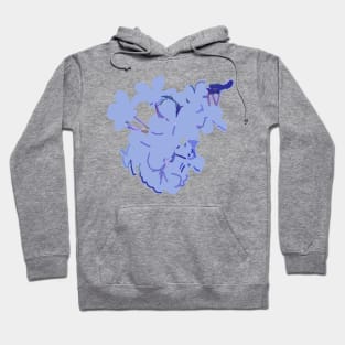 Abstract Blue Flowers Hoodie